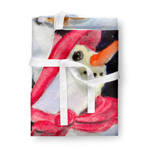 Load image into Gallery viewer, Snowman with Papillon Apron – Artist-Designed Kitchen, BBQ &amp; Craft Apron