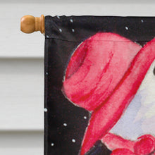 Load image into Gallery viewer, Snowman with Papillon Flag Canvas House Size