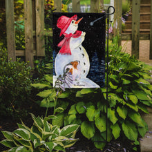 Load image into Gallery viewer, Snowman with Papillon Garden Flag - Outdoor Decorative Yard Flag