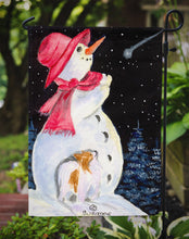 Load image into Gallery viewer, Snowman with Papillon Garden Flag - Outdoor Decorative Yard Flag