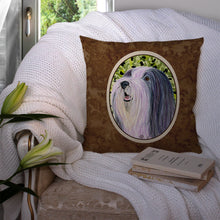 Load image into Gallery viewer, Bearded Collie Throw Pillow - 14x14 Decorative Pillow – Art for Your Home &amp; Patio