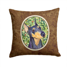 Load image into Gallery viewer, Doberman Throw Pillow - 14x14 Decorative Pillow – Art for Your Home &amp; Patio