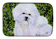 Load image into Gallery viewer, Bichon Frise Dish Drying Mat – Absorbent, Artistic Kitchen Essentials SS8817DDM