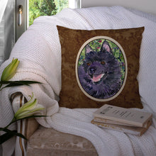 Load image into Gallery viewer, Schipperke Throw Pillow - 14x14 Decorative Pillow – Art for Your Home &amp; Patio