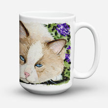 Load image into Gallery viewer, Cat Dishwasher Safe Microwavable Ceramic Coffee Mug 15 ounce SS8825CM15
