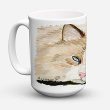 Load image into Gallery viewer, Cat Dishwasher Safe Microwavable Ceramic Coffee Mug 15 ounce SS8825CM15