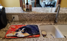 Load image into Gallery viewer, Bernese Mountain Dog Dish Drying Mat – Absorbent, Artistic Kitchen Essentials SS8842DDM