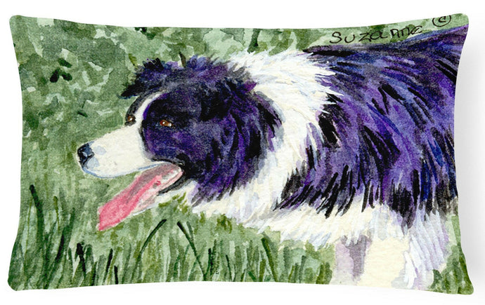 Border Collie Decorative   Canvas Fabric Pillow