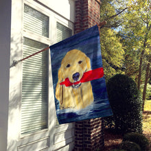 Load image into Gallery viewer, Golden Retriever Flag Canvas House Size