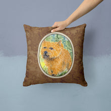 Load image into Gallery viewer, Norwich Terrier Throw Pillow - 14x14 Decorative Pillow – Art for Your Home &amp; Patio