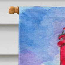 Load image into Gallery viewer, Lighthouse with Bichon Frise Flag Canvas House Size