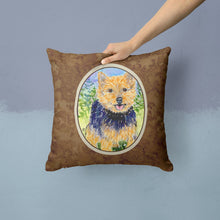 Load image into Gallery viewer, Norwich Terrier Throw Pillow - 14x14 Decorative Pillow – Art for Your Home &amp; Patio