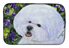 Load image into Gallery viewer, Bichon Frise Dish Drying Mat – Absorbent, Artistic Kitchen Essentials SS8897DDM