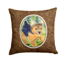 Load image into Gallery viewer, Norwich Terrier Throw Pillow - 14x14 Decorative Pillow – Art for Your Home &amp; Patio