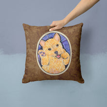 Load image into Gallery viewer, Norwich Terrier Throw Pillow - 14x14 Decorative Pillow – Art for Your Home &amp; Patio