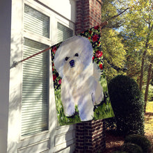 Load image into Gallery viewer, Bichon Frise Flag Canvas House Size