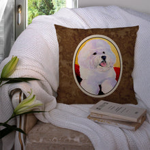 Load image into Gallery viewer, Bichon Frise Throw Pillow - 14x14 Decorative Pillow – Art for Your Home &amp; Patio