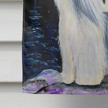 Load image into Gallery viewer, Snowman with Bearded Collie Flag Canvas House Size