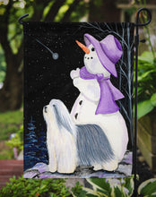 Load image into Gallery viewer, Snowman with Bearded Collie Garden Flag - Outdoor Decorative Yard Flag