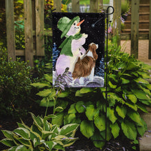 Load image into Gallery viewer, Snowman with English Springer Spaniel Garden Flag - Outdoor Decorative Yard Flag