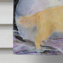 Load image into Gallery viewer, Snowman with Golden Retriever Flag Canvas House Size