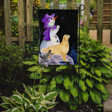 Load image into Gallery viewer, Snowman with Golden Retriever Garden Flag - Outdoor Decorative Yard Flag