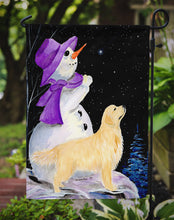 Load image into Gallery viewer, Snowman with Golden Retriever Garden Flag - Outdoor Decorative Yard Flag