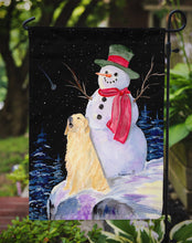 Load image into Gallery viewer, Snowman with Golden Retriever Garden Flag - Outdoor Decorative Yard Flag