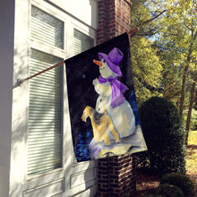 Load image into Gallery viewer, Snowman with Lakeland Terrier Flag Canvas House Size