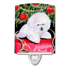 Load image into Gallery viewer, Christmas Tree with  Bichon Frise Ceramic Night Light SS8957CNL
