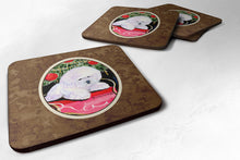 Load image into Gallery viewer, Christmas Tree with  Bichon Frise Coasters - Set of 4 Lightweight Foam, Absorbent Drink Coasters