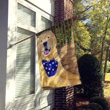 Load image into Gallery viewer, Golden Retriever Flag Canvas House Size