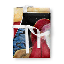 Load image into Gallery viewer, Santa Claus with  Golden Retriever Apron – Artist-Designed Kitchen, BBQ &amp; Craft Apron