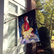 Load image into Gallery viewer, Santa Claus with  Golden Retriever Flag Canvas House Size