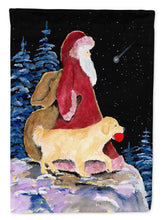 Load image into Gallery viewer, Santa Claus with  Golden Retriever Flag Canvas House Size