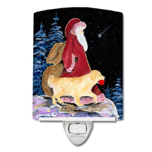 Load image into Gallery viewer, Santa Claus with  Golden Retriever Ceramic Night Light SS8973CNL