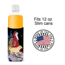 Load image into Gallery viewer, Santa Claus with  Golden Retriever Slim Can Hugger – Fun &amp; Functional Drink Coolers SS8973MUK