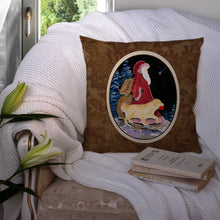 Load image into Gallery viewer, Santa Claus with  Golden Retriever Throw Pillow - 14x14 Decorative Pillow – Art for Your Home &amp; Patio