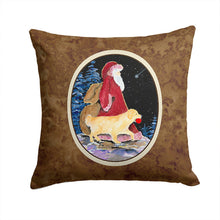 Load image into Gallery viewer, Santa Claus with  Golden Retriever Throw Pillow - 14x14 Decorative Pillow – Art for Your Home &amp; Patio