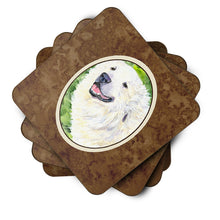 Load image into Gallery viewer, Great Pyrenees Coasters - Set of 4 Lightweight Foam, Absorbent Drink Coasters