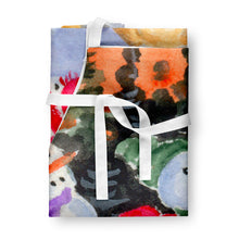 Load image into Gallery viewer, Snowman with Golden Retriever Apron – Artist-Designed Kitchen, BBQ &amp; Craft Apron