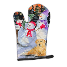 Load image into Gallery viewer, Snowman with Golden Retriever Oven Mitt SS8989OVMT