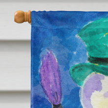 Load image into Gallery viewer, Snowman with Golden Retriever Flag Canvas House Size