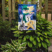 Load image into Gallery viewer, Snowman with Golden Retriever Garden Flag - Outdoor Decorative Yard Flag