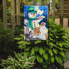 Load image into Gallery viewer, Snowman with Australian Shepherd Garden Flag - Outdoor Decorative Yard Flag