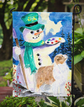 Load image into Gallery viewer, Snowman with Australian Shepherd Garden Flag - Outdoor Decorative Yard Flag
