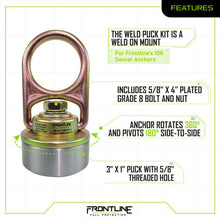 Load image into Gallery viewer, Frontline STMP10K-WO + STM10K-SA MEGA Swivel 10k Steel Anchor with Weld-on Puck