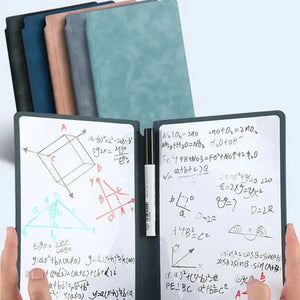 A5 Dry Erase Whiteboard Notebook – Reusable Planner with Pen & Memo Pad