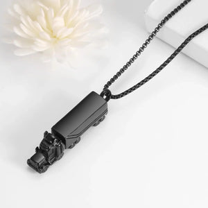 18 Wheeler Semi Truck Urn Necklace