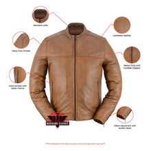 Load image into Gallery viewer, Sahara Men's Brown Fashion Leather Jacket